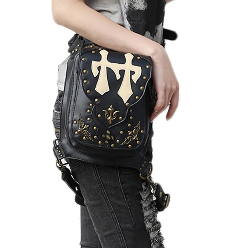 Лидер продаж мужские сумки на плечо из искусственной кожи в стиле панк ретро рок