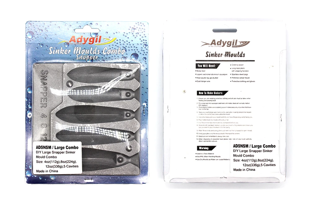 Adygil DIY для рыбалки и морских окуней грузило, высокое качество пресс-форм adsnsm/большой комбинированный рифовых и морских окуней грузило, высокое качество 112g 224g 336g 5 гнезд