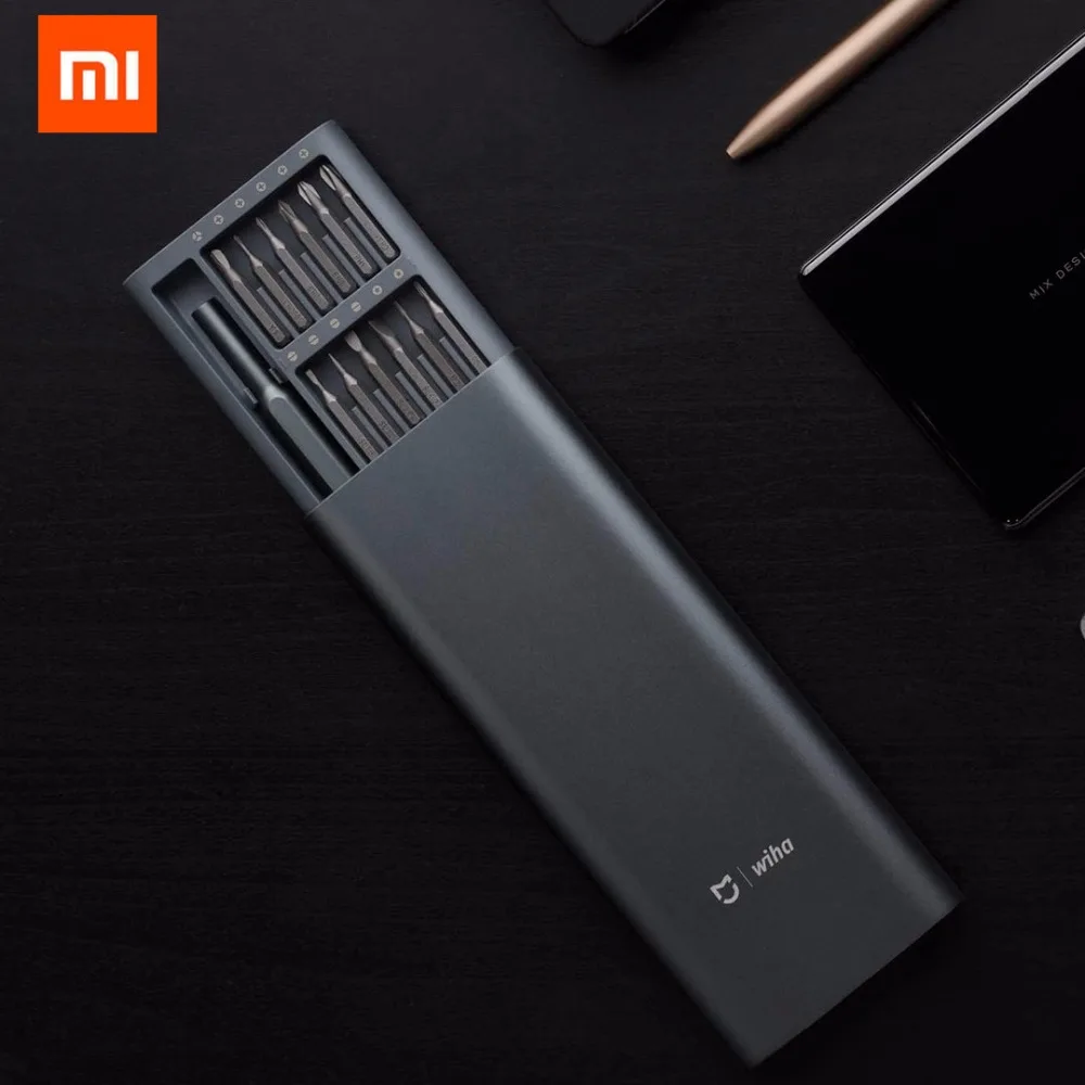 Набор отверток Xiaomi Wiha для ежедневного использования, 24 прецизионные магнитные биты, алюминиевая коробка, Набор отверток для умного дома