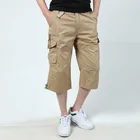 Мужские летние шорты в стиле хип-хоп, хлопковые прямые Свободные мешковатые бордшорты с несколькими карманами, повседневные шорты 5XL