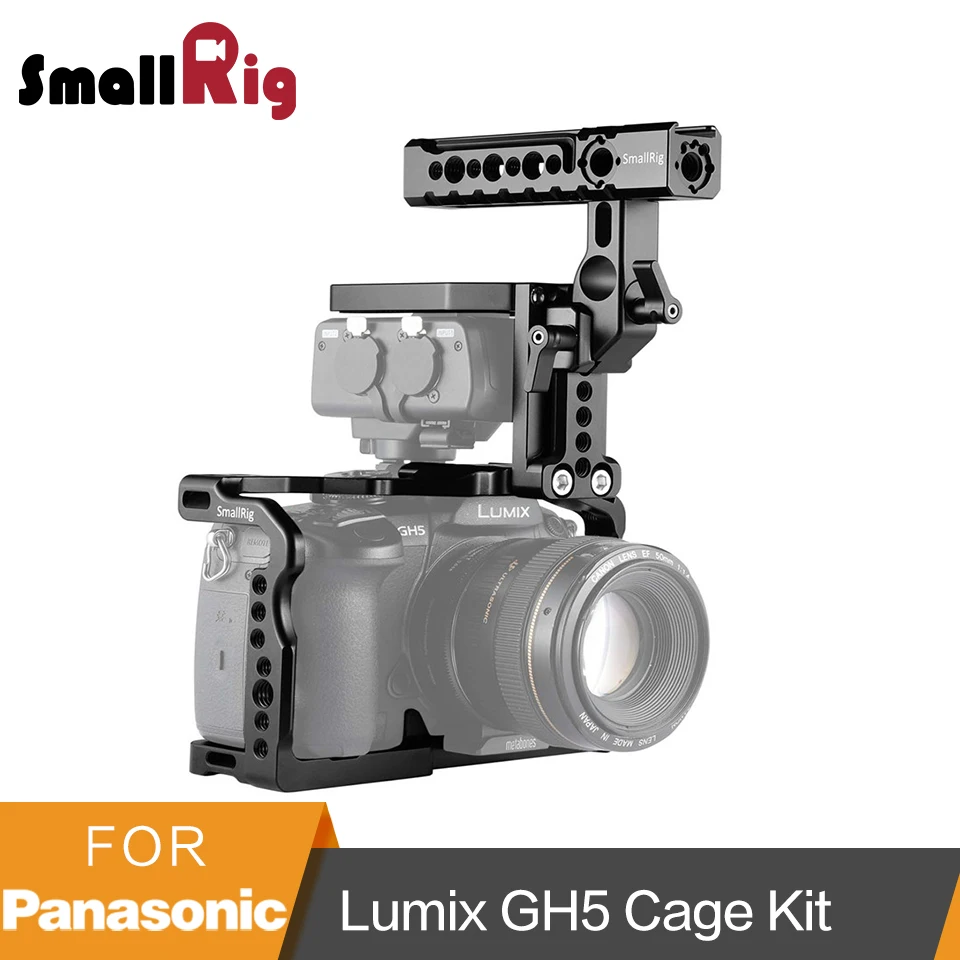 Клетка SmallRig с шлем комплект для Panasonic Lumix GH5/GH5S/DMW-XLR1 клетка с верхней ручкой комплект-2052