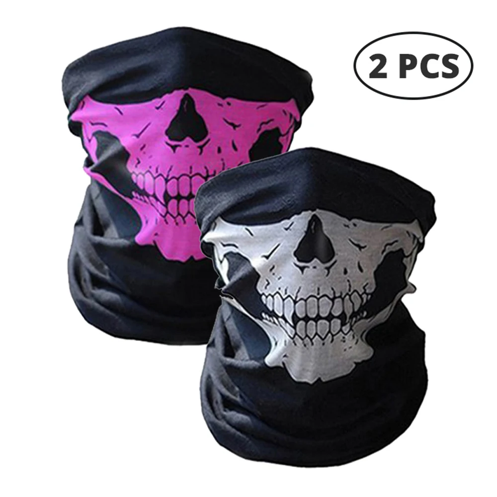 2 pieces HEROBIKER мотоциклетная маска летние Балаклава 2 шт. Череп Призрак Маске Байкер R защитный лицевой щиток ветрозащитная уход за кожей лица маски, шарфы - Цвет: 2 pieces