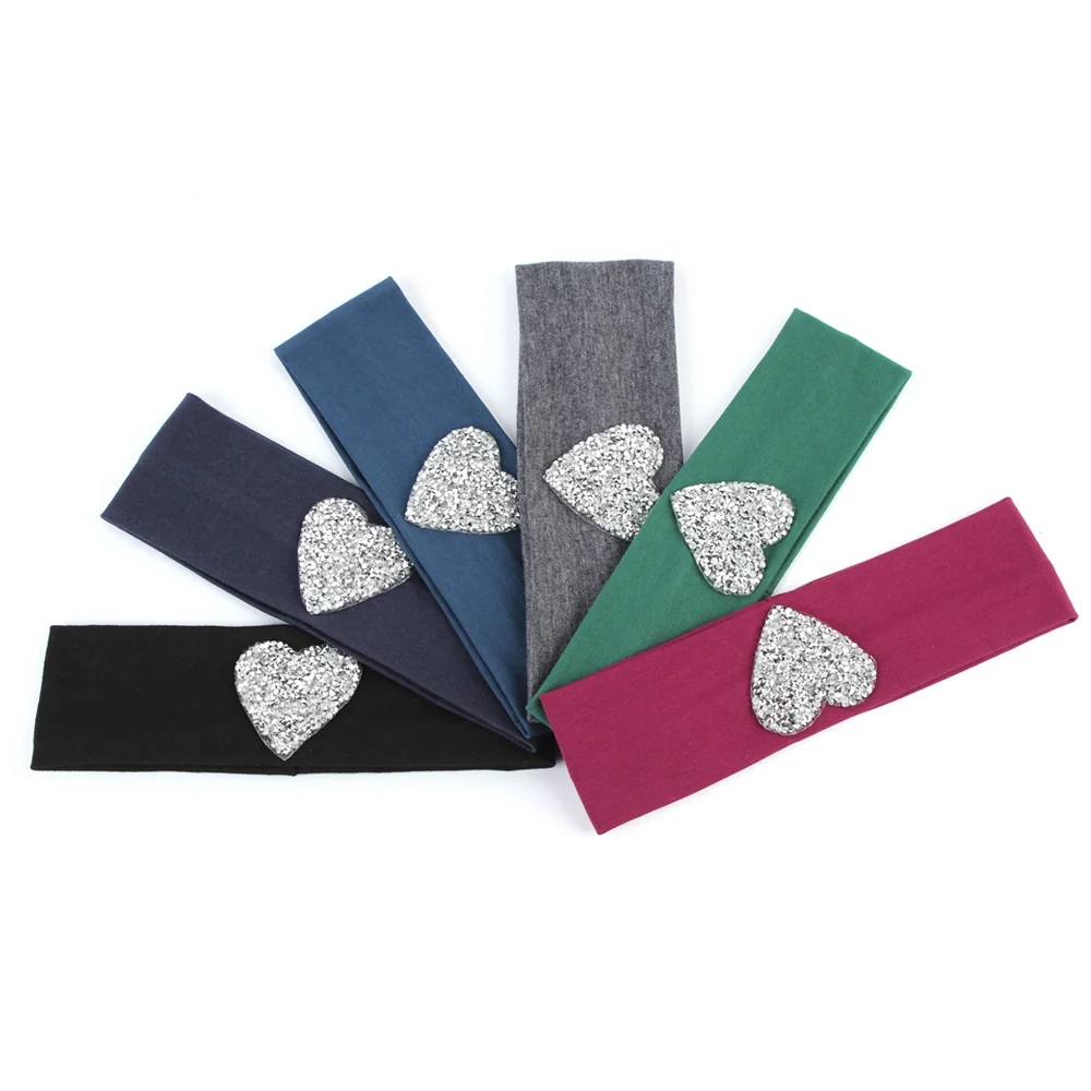 Детская Хлопковая повязка на голову Geebro милые плоские повязки в форме сердца для