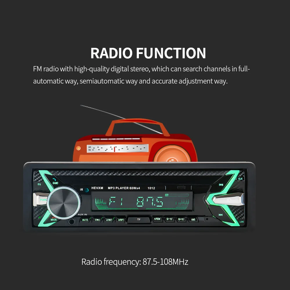 AMPrime автомобиль радио стерео проигрыватель Bluetooth телефона AUX IN MP3 FM/USB/1 Din/пульт