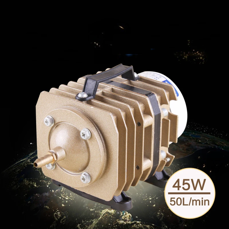 

45 Вт 50л/мин SUNSUN ACO-003 для аквариума электромагнитный воздушный насос для аквариума кислородный воздушный насос гидропонный Пруд воздушный компрессор насос