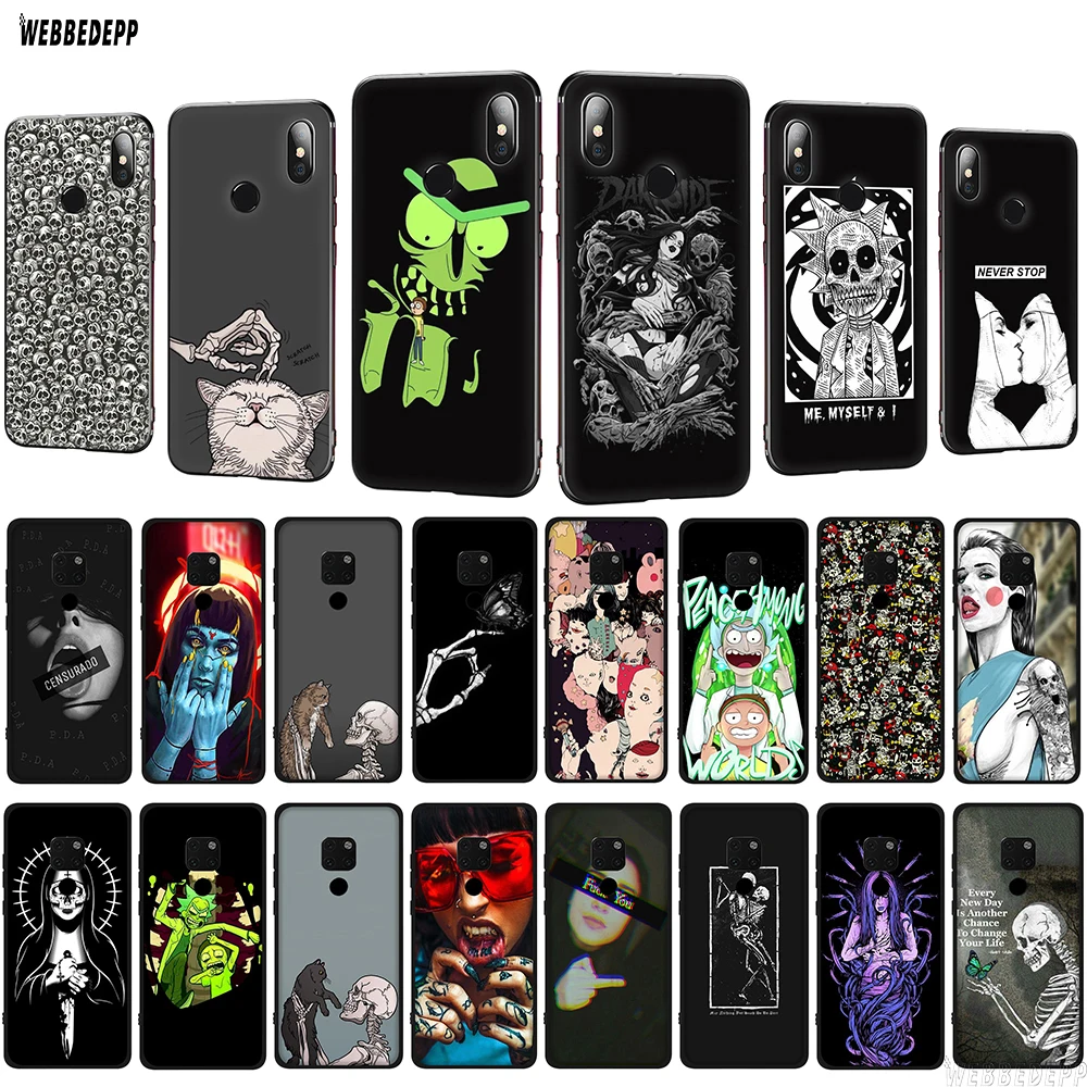 WEBBEDEPP милый чехол из ТПУ с черепом для Huawei P10 P20 P30 Lite Pro Mate 10 20 P Smart 2019 мягкий