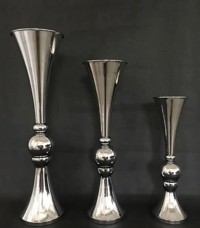 2018 Новый Стиль Золотая ваза в форме трубы хромированный цветок держатель с