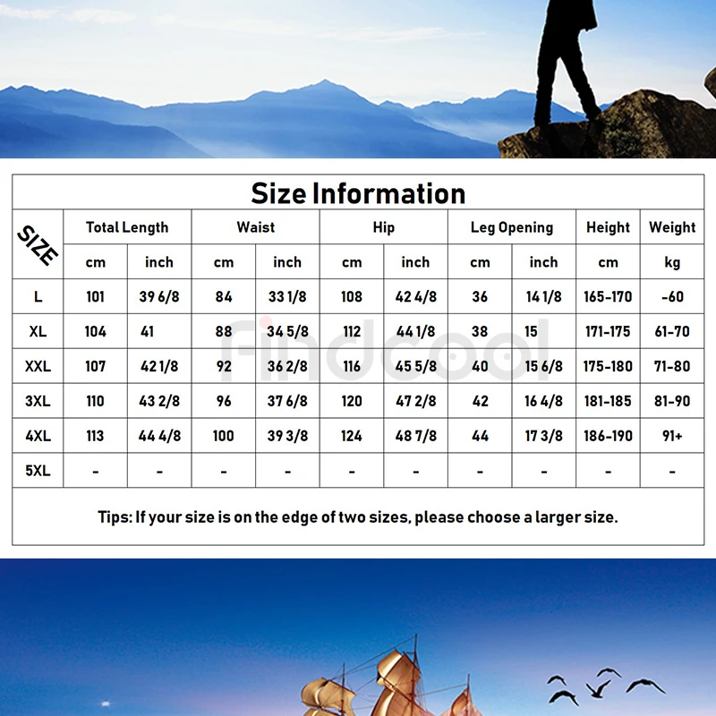 Спортивные водонепроницаемые мужские брюки Findcool для пеших прогулок альпинизма