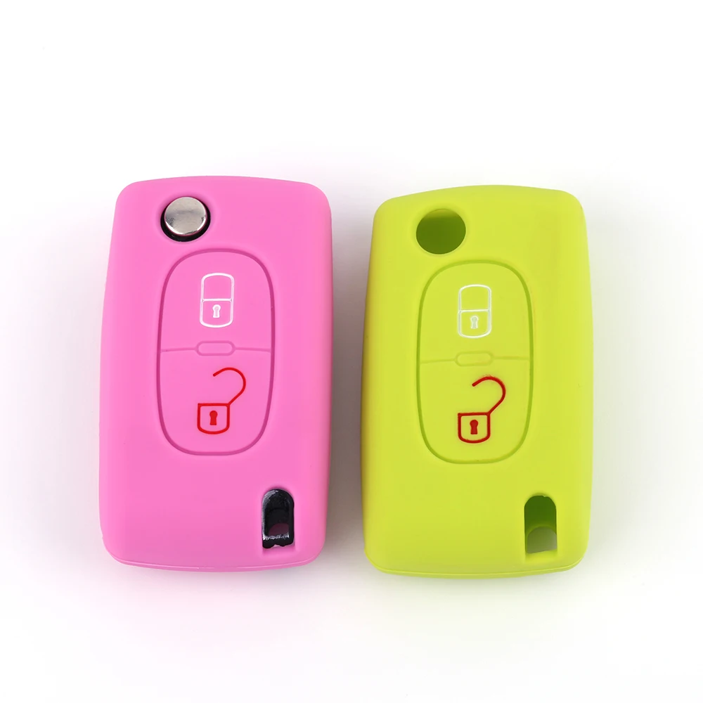 2019 RYHX Silicone Case for 208 207 308 RCZ 408 407 307 206 Citroen C4 C5 C3 C2 C4L Xsara Picasso Car Flip Key Cover | Автомобили и