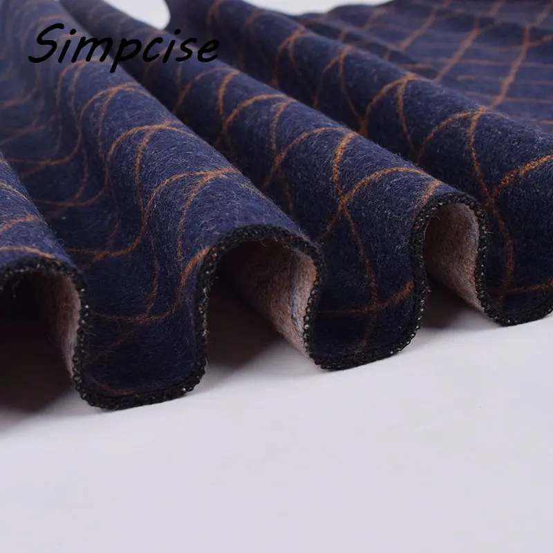 [Simpcise] Man Grid Winter Scarves Fashion style Long Cashmere scarf soft warm Wraps A3A18909 | Аксессуары для одежды