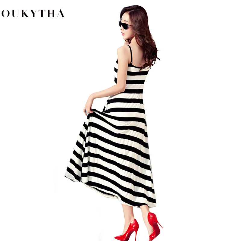 Stripe Camisole Dress Woman Summer 2018 Show Lanky Skirt Will Easy Long Fund Vest Waist Rendering Unlined Upper Garment | Женская одежда