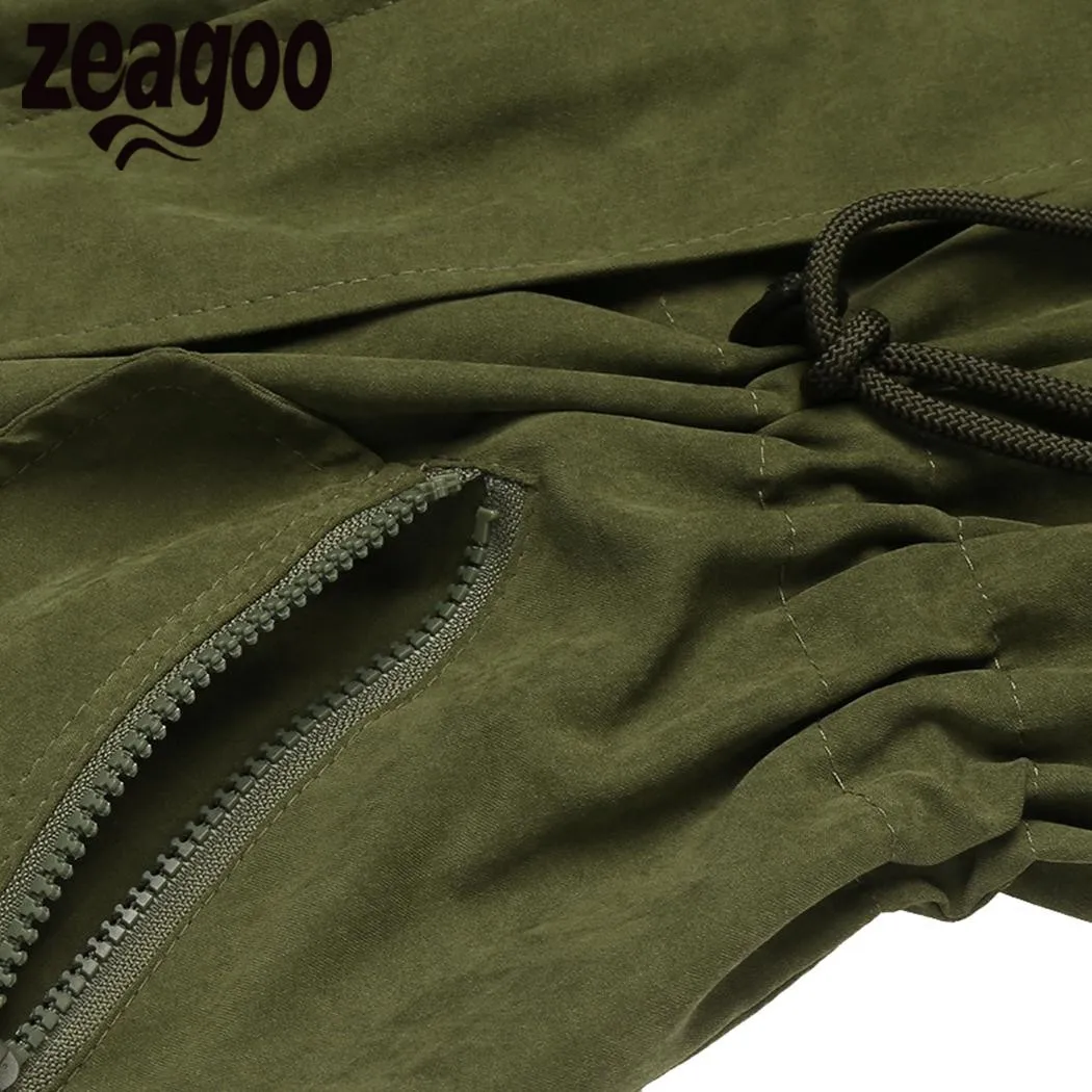 Zeagoo 2018 куртка Женская Осень Зима бомбер Пальто Повседневная на молнии однотонный