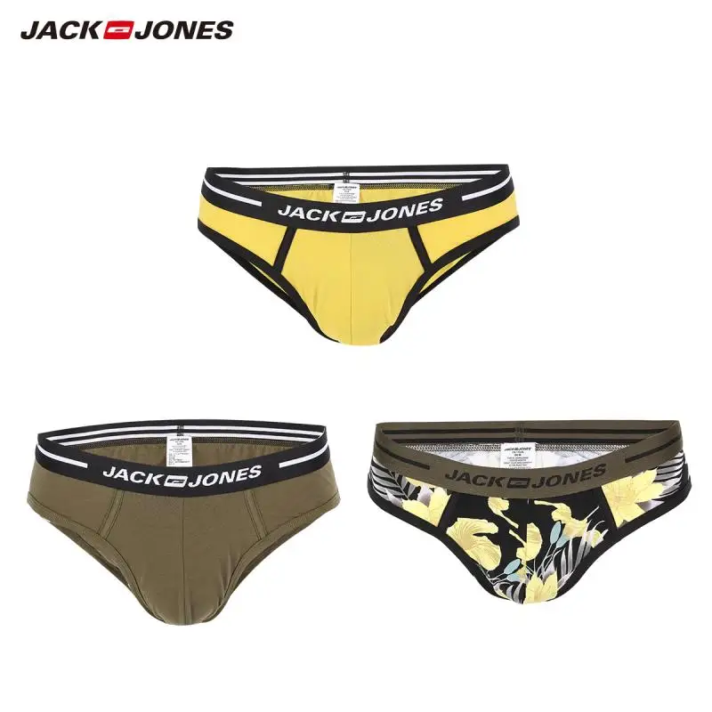 JackJones мужские стрейч хлопок несколько стилей Три-пакет трусы Мужское нижнее