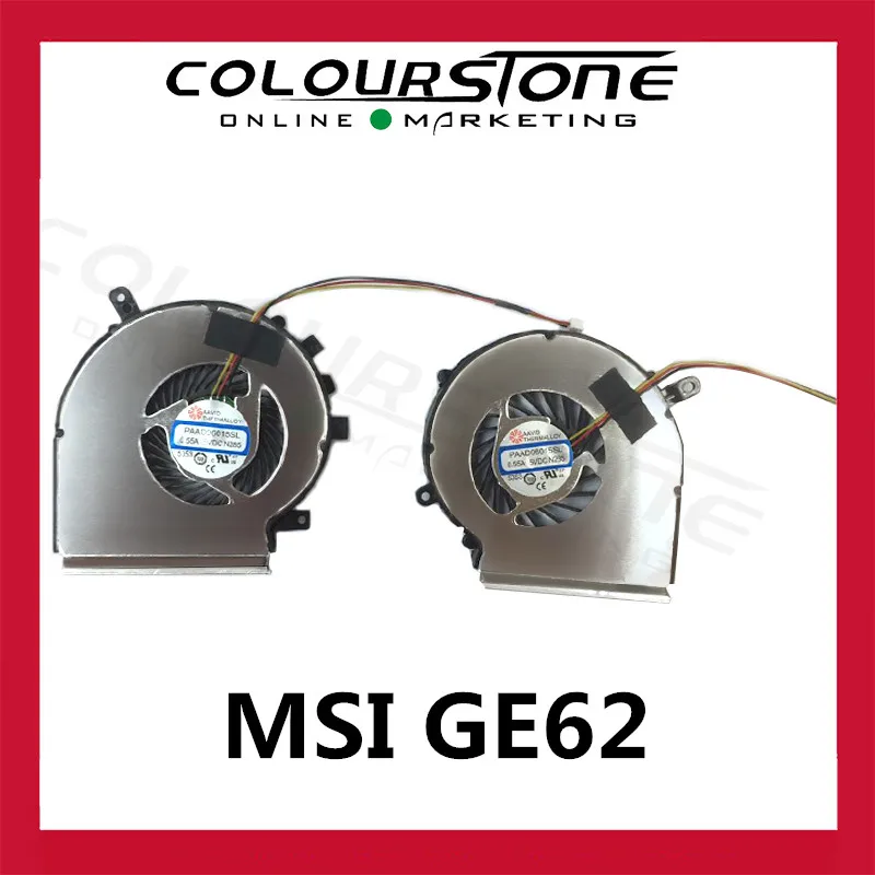 Пара GPU Вентилятор Охлаждения Для MSI GE62 GE72 PE60 PE70 GL62 PAAD06015SL N302 N303 Ноутбука Cooler
