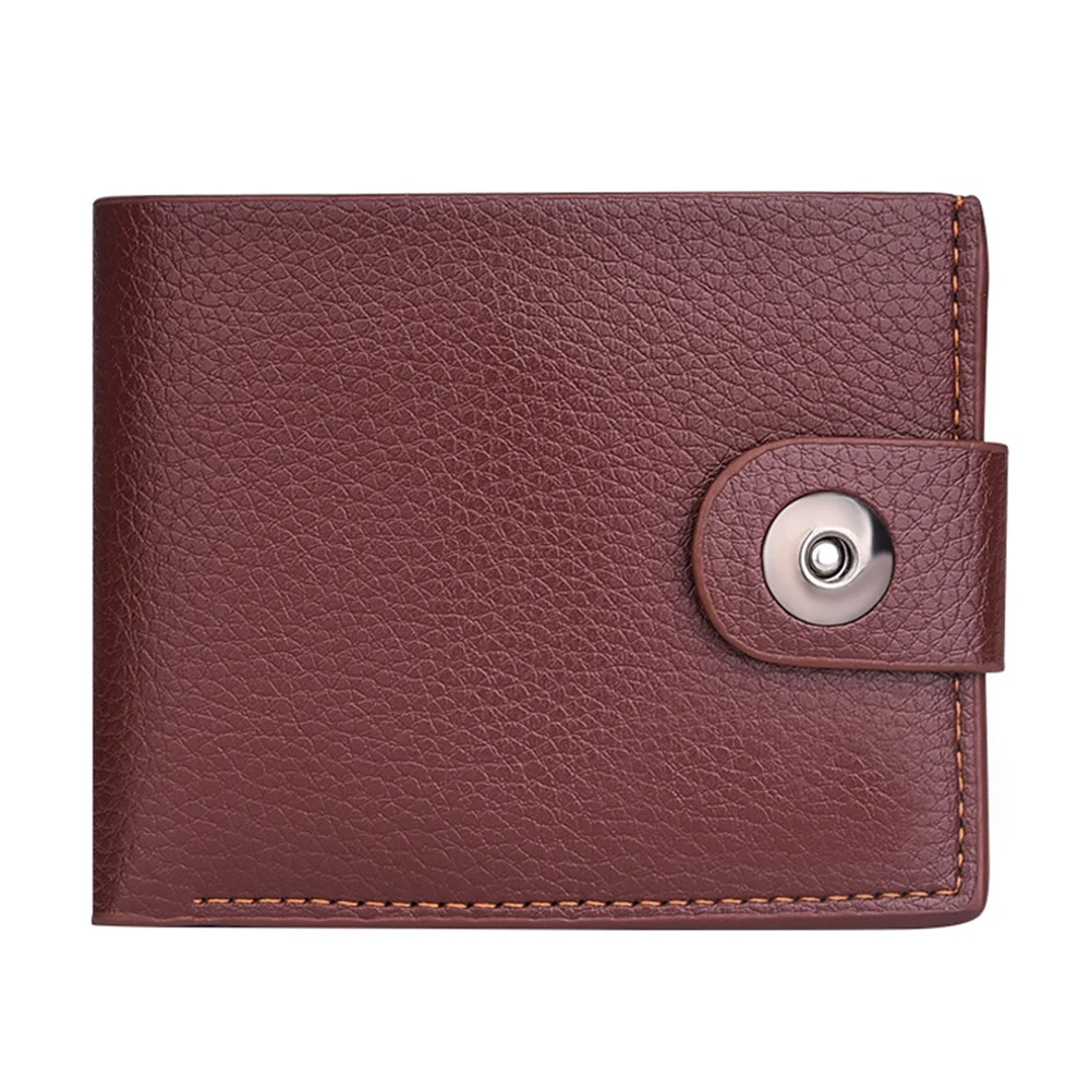 1 шт. мужской кошелек короткий дизайн из искусственной кожи сплошной цвет для денег карты монета Новинка