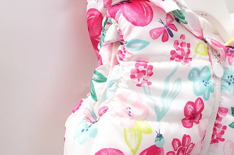 Новые осенне зимние жилеты для девочек Детский Теплый хлопковый жилет с