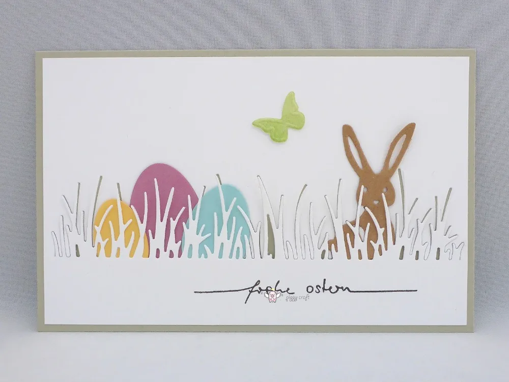 Металлические Вырубные штампы свинка Ремесло штамп форма трава полоса Украшение