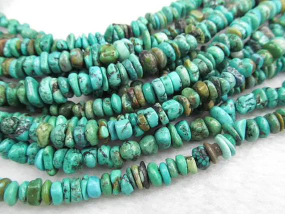 

wholesale 5x8mm 2strands genuine turquoise beads rondelle abacus green blue tibetant jewelry bead
