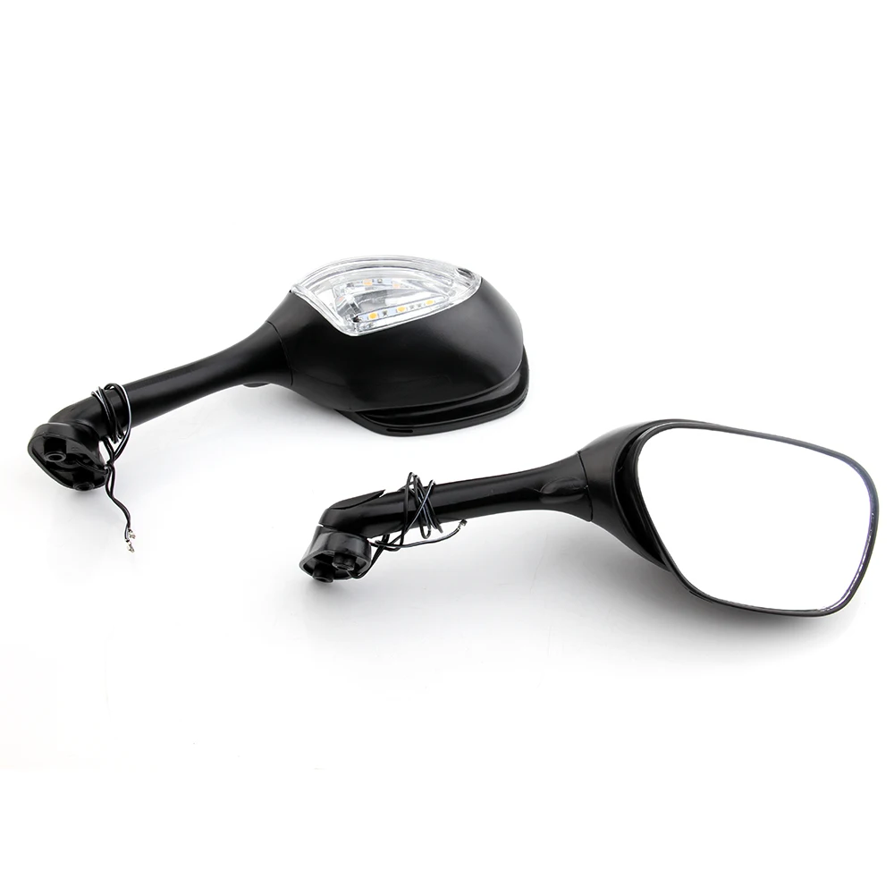 Для Suzuki 2005-2011 GSXR1000 2006-2011 GSXR 600 750 пара мотоцикл светодиодный указатель поворота зеркало заднего вида сбоку зеркала сажи