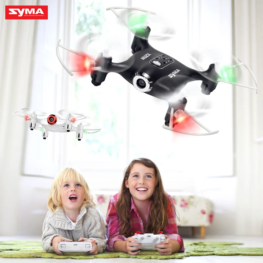 SYMA X21W Карманный FPV мини-Дрон с камерой Квадрокоптер Вертолет радиоуправляемый Дрон Wifi Трансмиссия Безголовый режим игрушки для детей