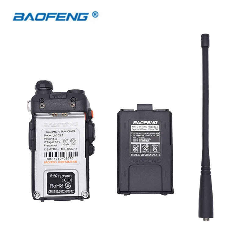Рация Baofeng UV 5RA Talkie Dual Brand UHF 400 520MHz VHF 136 174 CB Radio 5W 128CH VOX Flashlight Portable FM Transceiver 2 шт.|professional