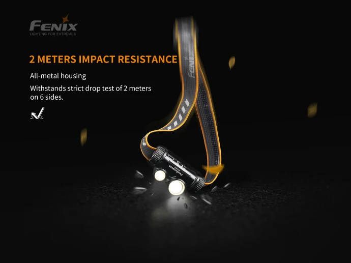 Двойной светильник Fenix HM65R 1400 люменов три-доказательство магния налобный фонарь