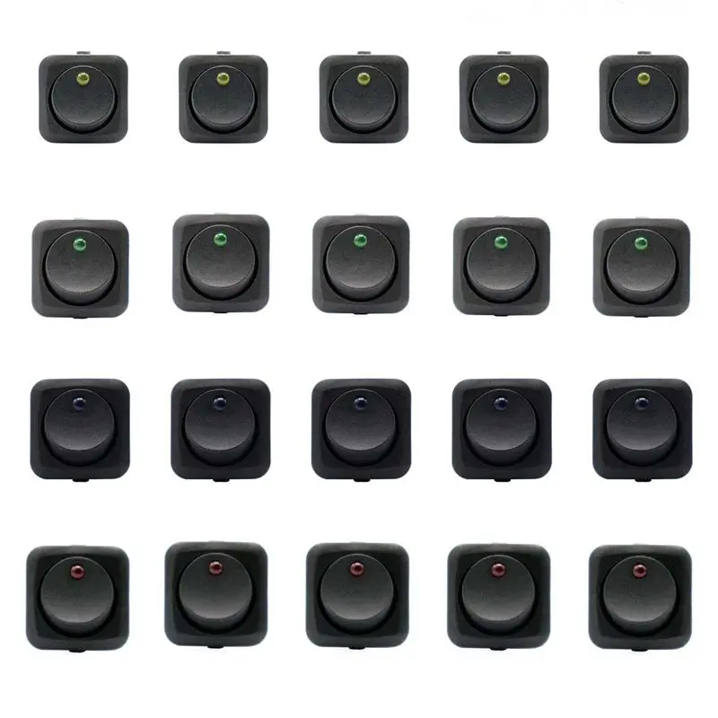 20x светодиодный свет 3 PIN Круглый кулисный переключатель включения/выключения