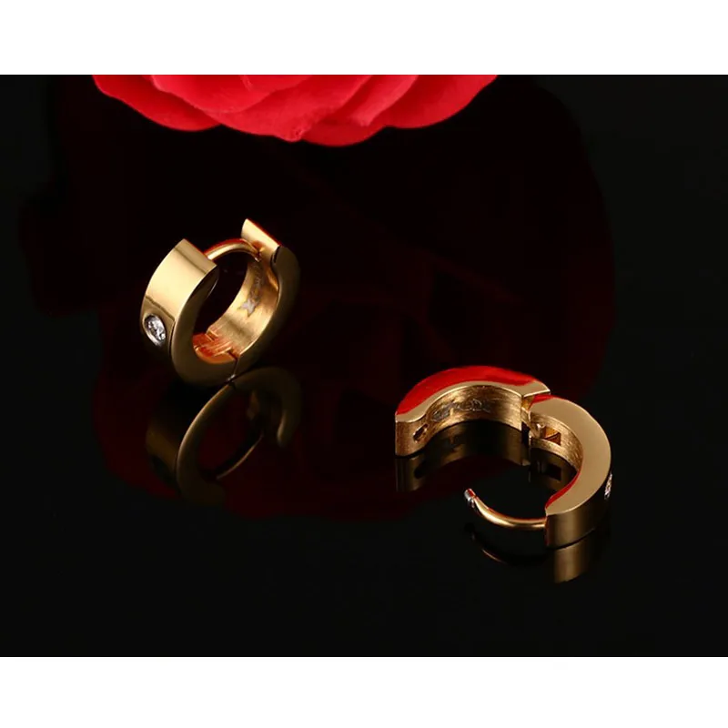 Vnox 2 пара/лот милый обруч серьги для женщин из нержавеющей стали уха манжеты Brincos