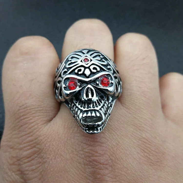 Прямая поставка Креативные мужские кольца в стиле ретро размером от 7 до 15