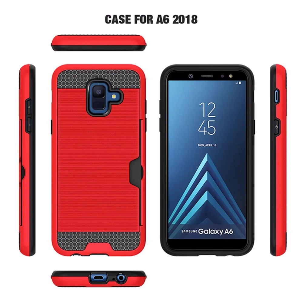 Для samsung galaxy A6 плюс 2018 2 в 1 с карты карман чехол для + телефона a6 A605F |