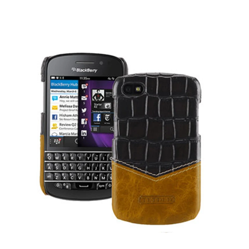 Фото Высококачественные чехлы из натуральной кожи для телефонов Black Berry Q10 защитный