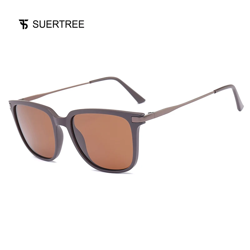 SUERTREE классические квадратные поляризованные Sungalsses Мода TR90 пружинным шарниром