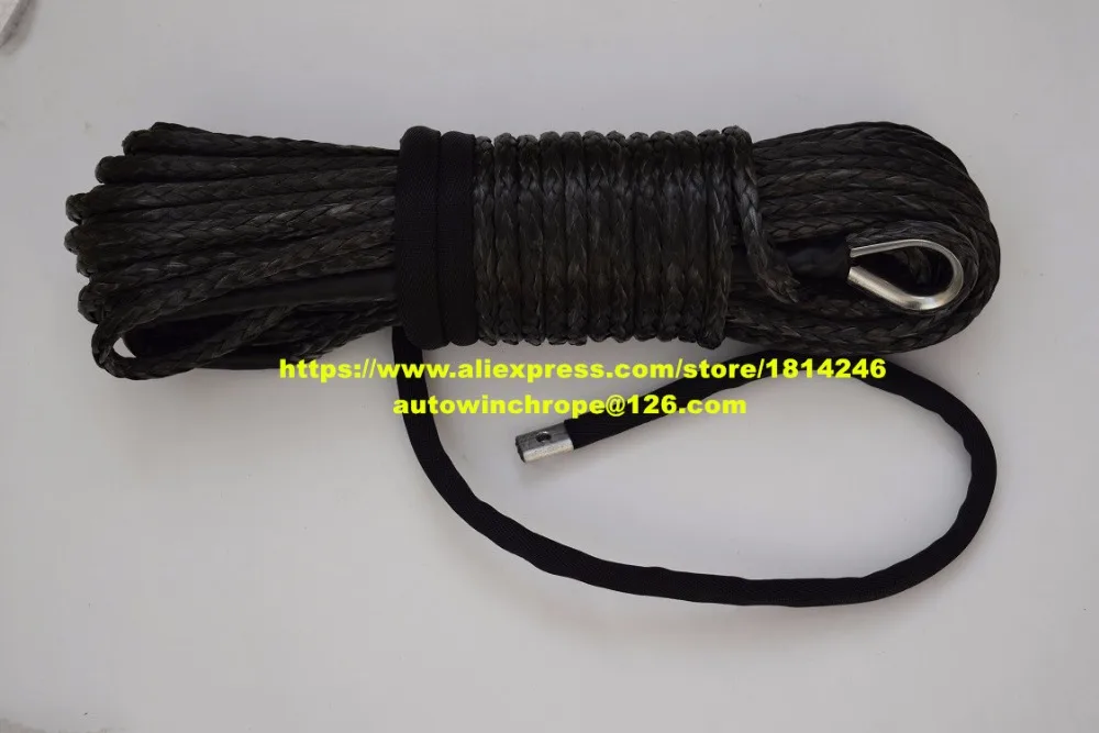 

Black 10mm*30m Synthetic Rope,3/8 x 100 Winch Cable,Replacement Winch Cable,Off Road Rope,Towing Rope