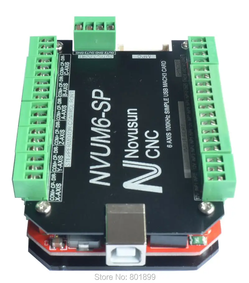 6 оси USB Mach3 карты 100 кГц Интерфейс Совета CNC Шаговые двигатели Драйвер