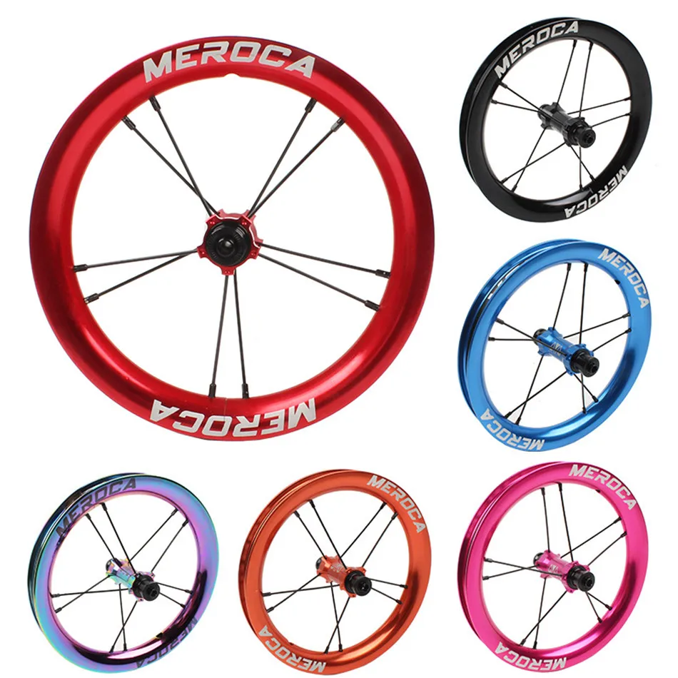 

MEROCA Sliding kids Bike Wheel Set 12 inch wheelset K Bike S Balance Bicycle Modification High Rim sealed Bearing Palin Wheels