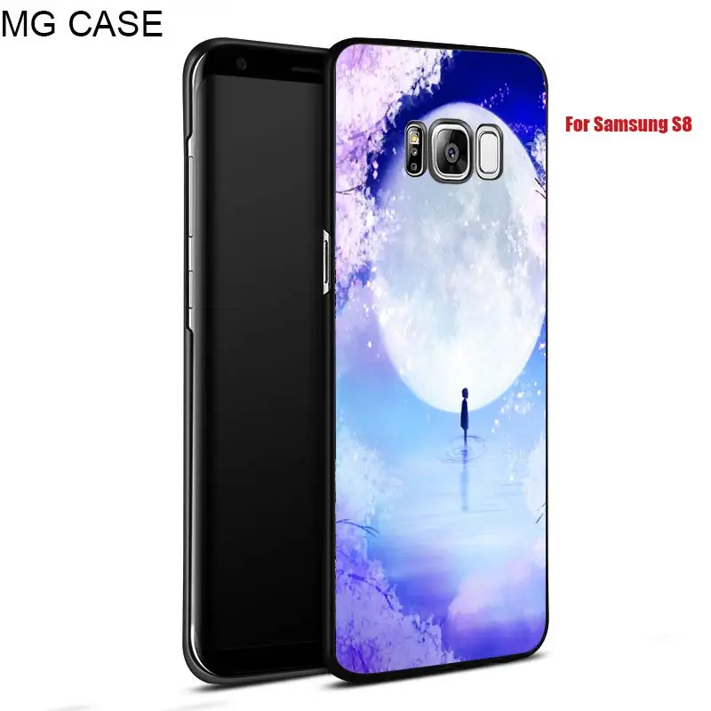 Japanese Breeze Patterned Phone Case For Samsung Galaxy Note8 S9 S9+ Sea Wave Moon Sun Cover CASE S8 S8plus |