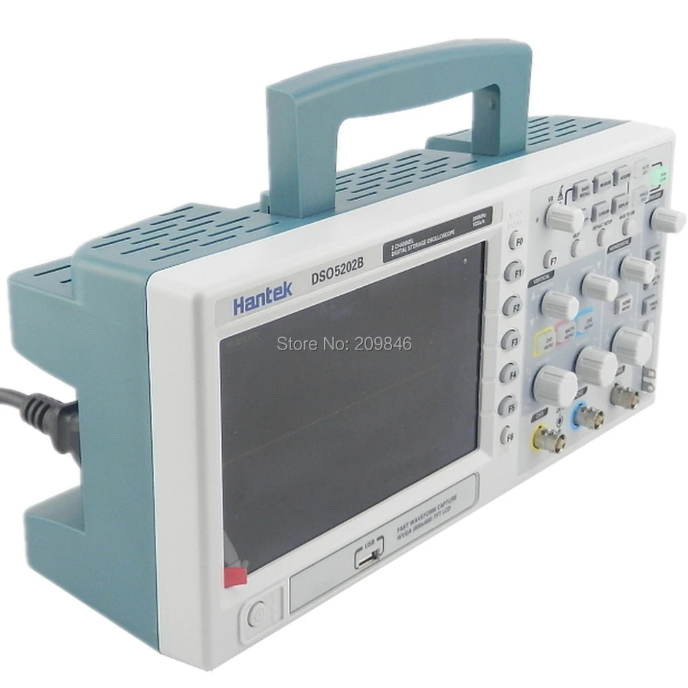 200 мГц 1gs/S USB 7 ''Цвет 2 Каналы Hantek DSO5202B Цифровой осциллограф Scopemeter|hantek dso5202b|digital