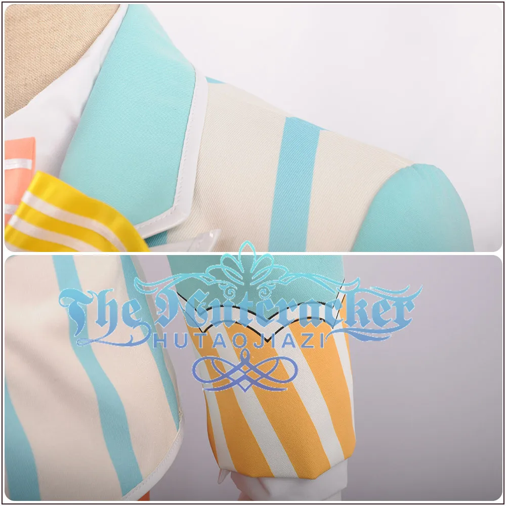 Uta no Prince Sama Sweet Cafe Live Aijima Cecil Cosplay Costume Custom Long Sleeve Blue Striated Jacket Khaki Vest Pants Uniform |