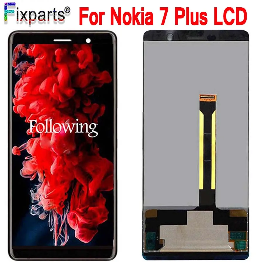 AMOLED дисплей для Nokia 7 Plus сенсорный ЖК 6 0 дюйма с дигитайзером E7 сменный экран TA