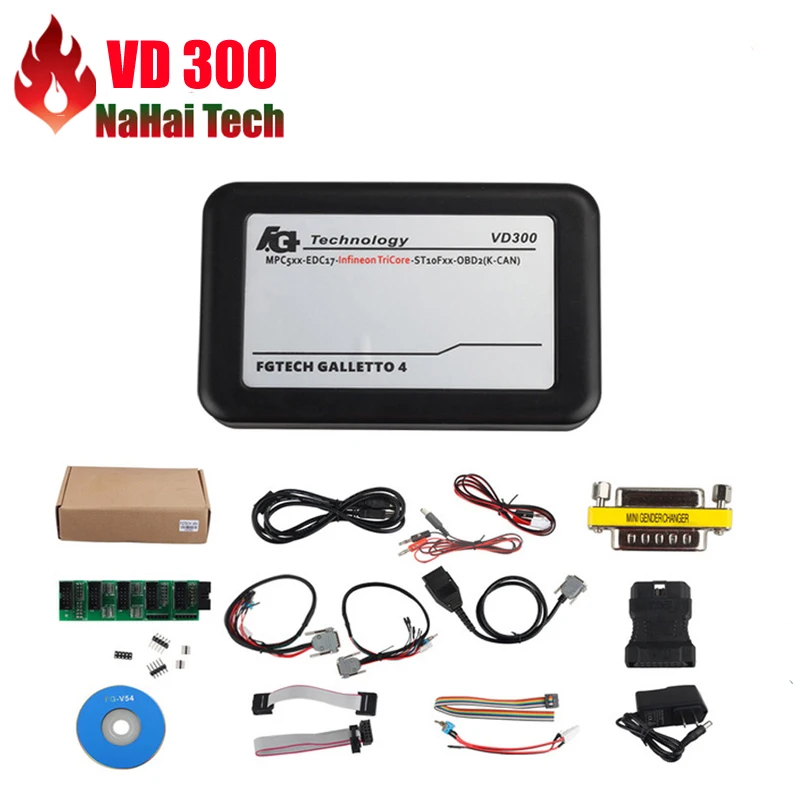 Новейшая модель VD300 V54 fg tech fgtech galletto 4 Мастер v54 FG Tech нет время ограниченное БДМ OBD с