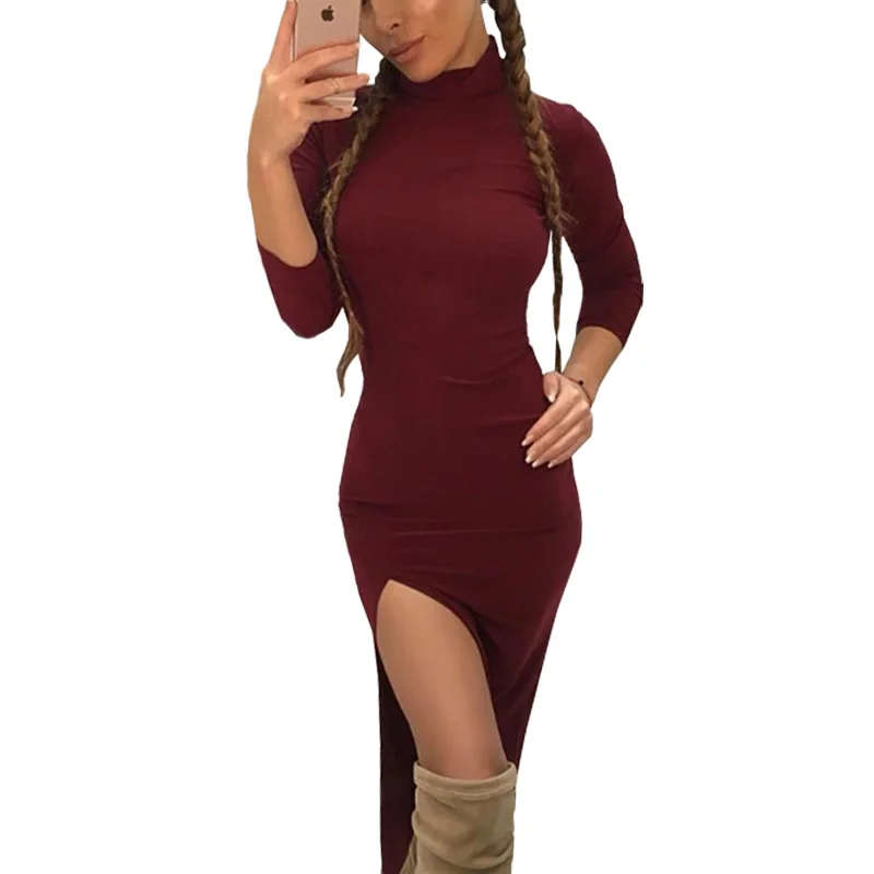 Новое Женское платье в европейском и американском стиле Сезон осень зима Vestido