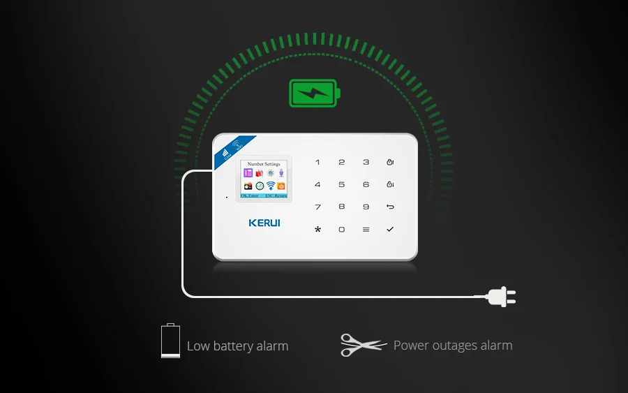 KERUI wifi GSM охранная сигнализация Система детектор дыма беспроводная домашняя сигнализация Встроенная сирена с наружной солнечной сигнализацией