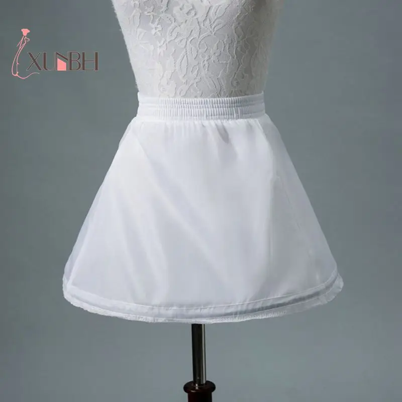 

No Hoop White Tutu Skirt For Flower Girl Dresses Kids Short Petticoat Child Short Crinoline Petticoats Girls Underskirt