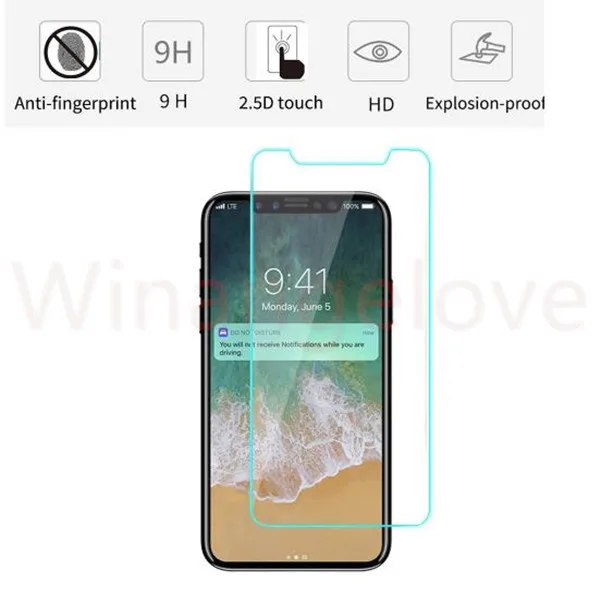 100 шт для iPhone X 8 Закаленное стекло протектор экрана Iphone 11 pro plus 7S пленка 0 3 мм 2.5D 9H