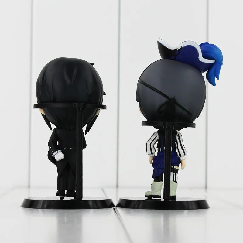 2 шт./лот Аниме Черный дворецкий Ciel Sebastian Q версия ПВХ Фигурки Коллекционная модель