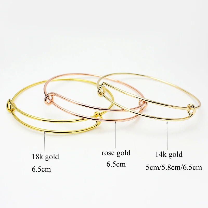 Браслеты Женские/Детские из проволоки с возможностью увеличения объема 50/58/65 мм 10