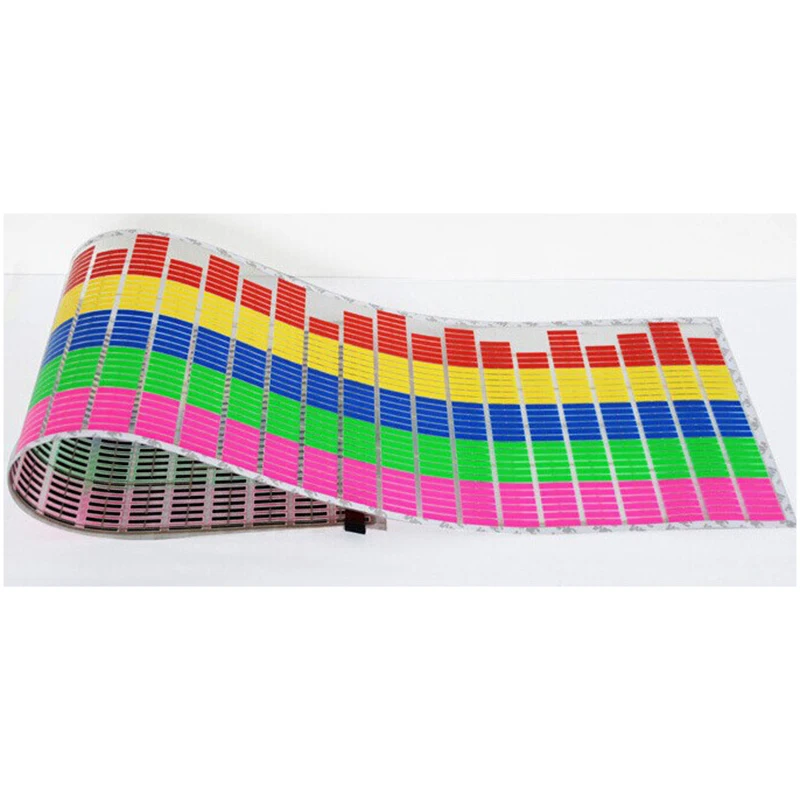 TPTOB 90*25 см Led EL лист музыкальный светильник, лампа, звук, эквалайзер, украшение, Стайлинг, красный, красочный, вспышка, автомобильная наклейка, музыка