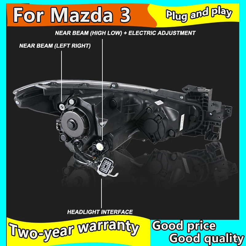 Автомобильный Стайлинг чехол для передней фары mazda 3 Axela 2014 2015 2016 светодиодный ные