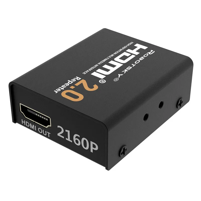 Robotsky 4 k x 2 k HDMI удлинитель HDMI 2,0 сигнала адаптер усилителя для PS4 комплект для DVD компьютерной приставки к телевизору проектор