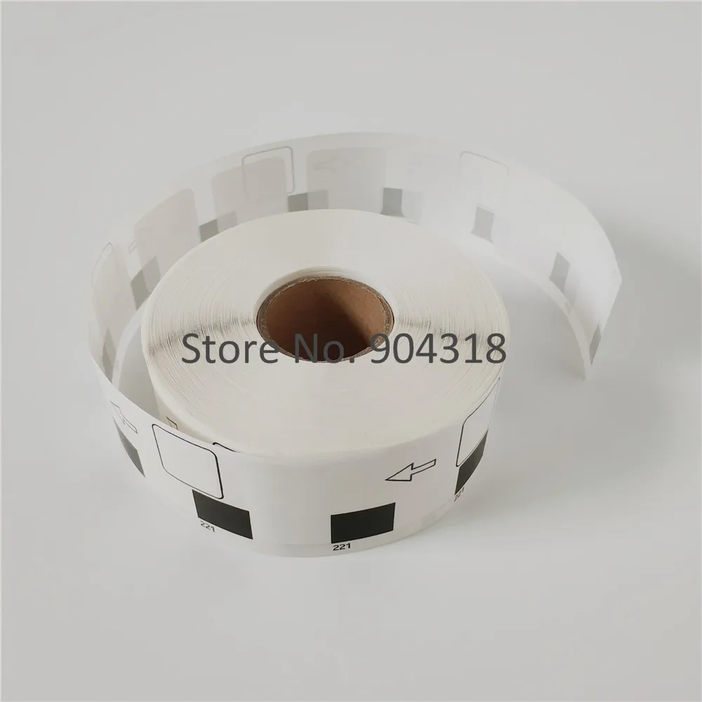 6 x рулонов DK 11221 DK-11221 DK11221 DK1221 DK-1221 1221 Brother Совместимые квадратные этикетки 23 мм |